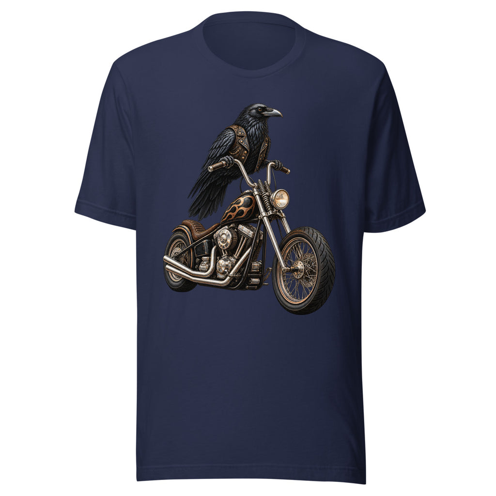 Rabe auf der Maschine – T-Shirt – großer Frontdruck
