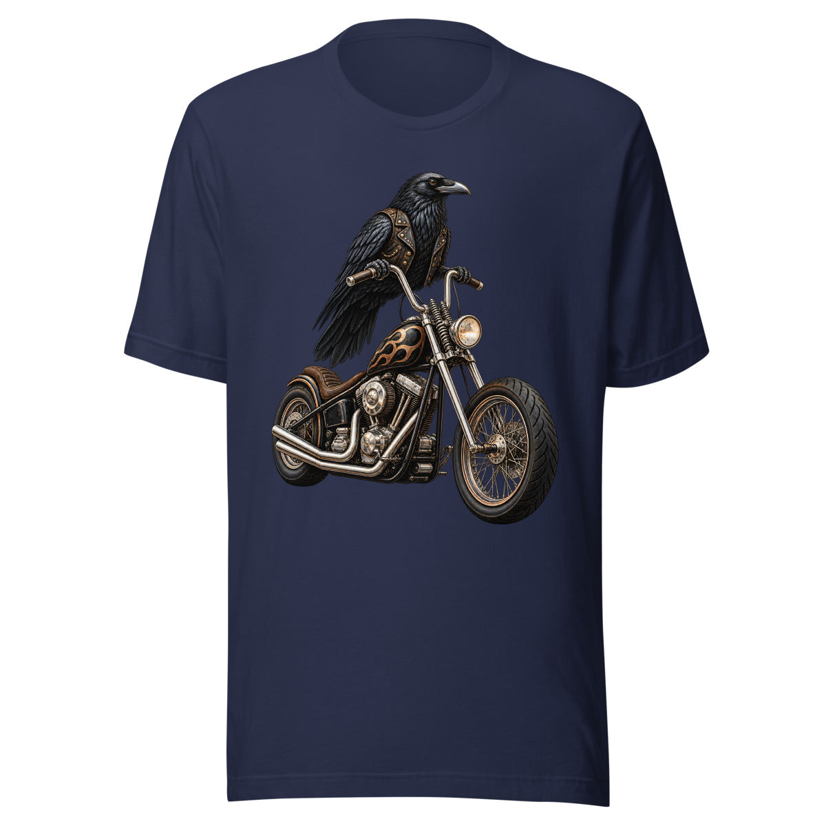 Rabe auf der Maschine – T-Shirt – großer Frontdruck