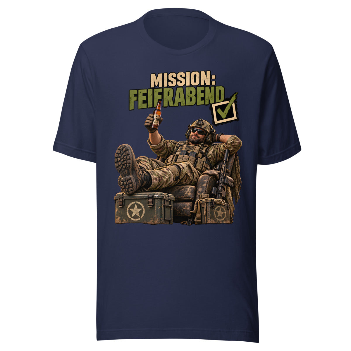 Mission: Feierabend – T-Shirt – großer Frontdruck