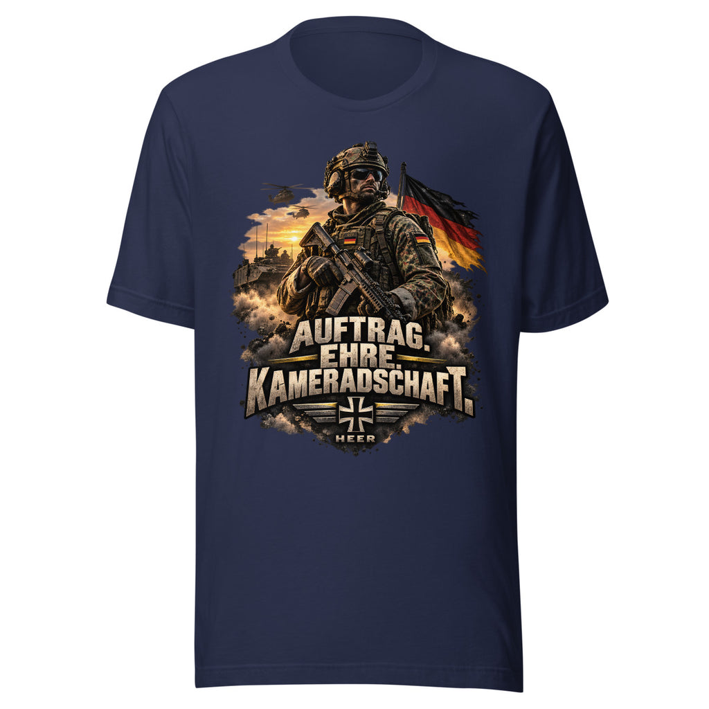 Soldat mit Auftrag, Ehre und Kameradschaft – T-Shirt – großer Frontdruck