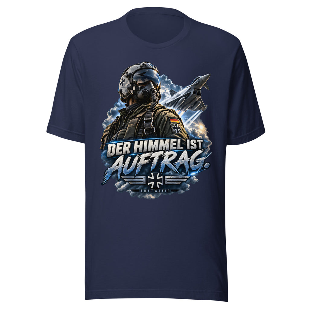 Der Himmel ist Auftrag - Luftwaffe – T-Shirt – großer Frontdruck