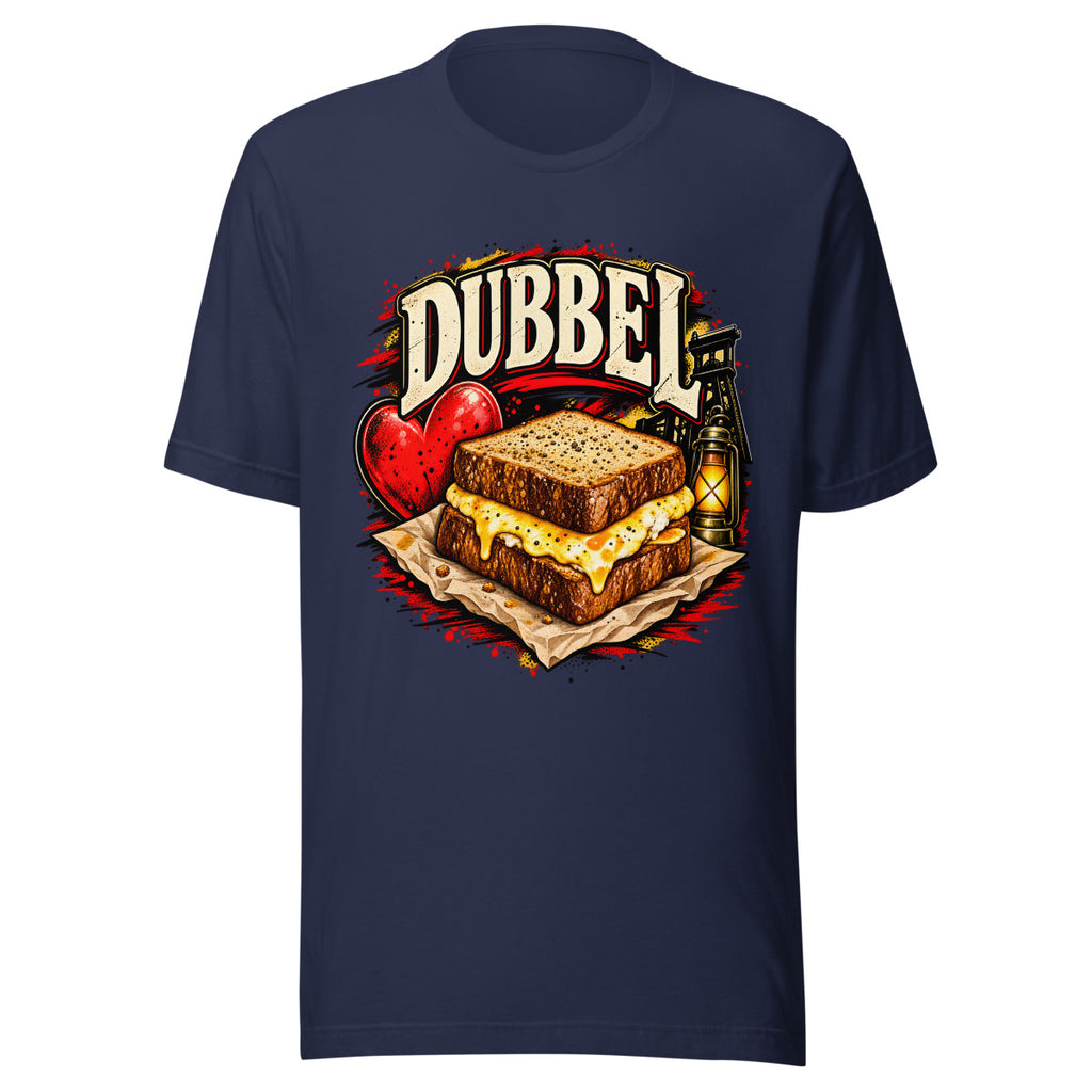 Dubbel Käse-Sandwich – T-Shirt – großer Frontdruck