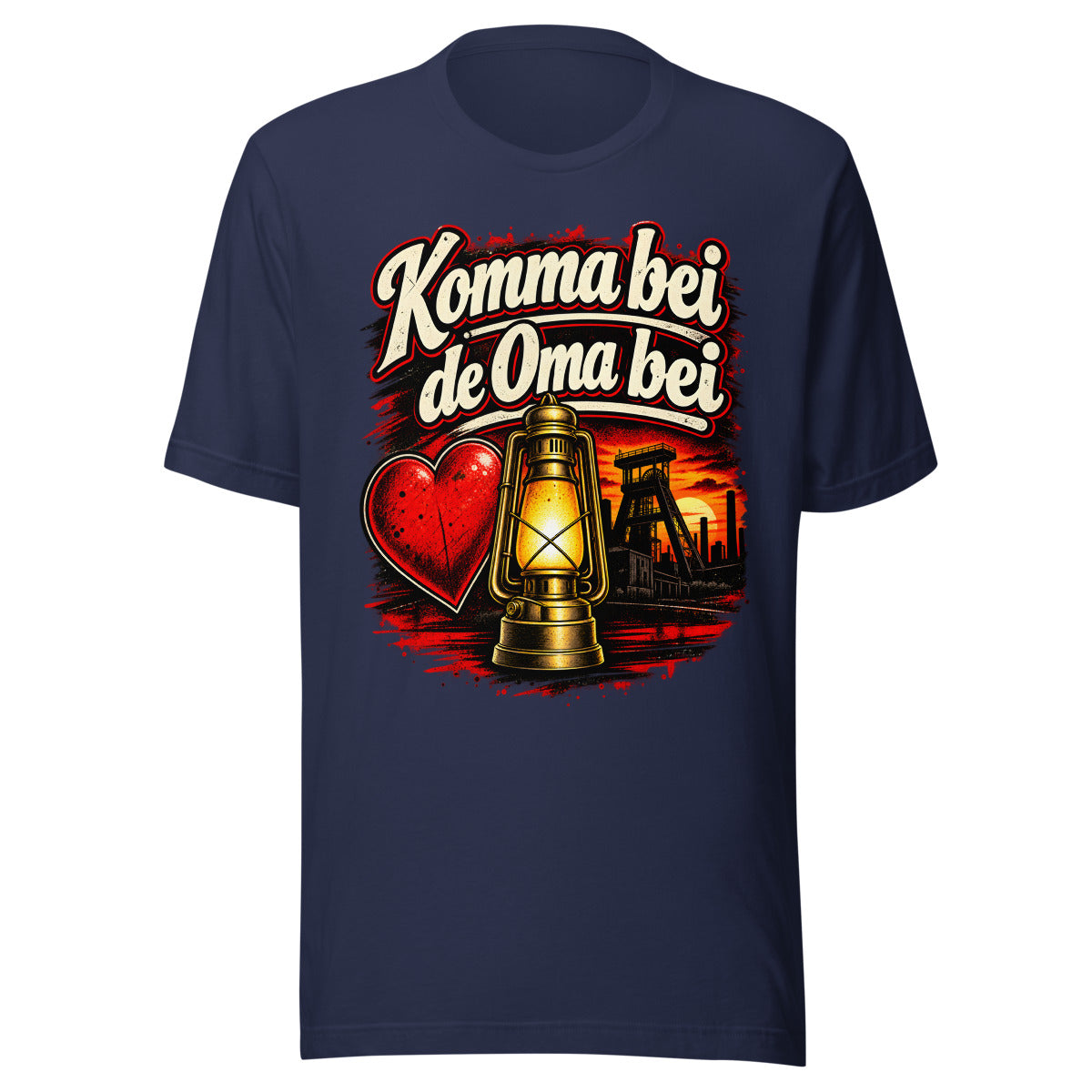 Komma bei de Oma bei – T-Shirt – großer Frontdruck