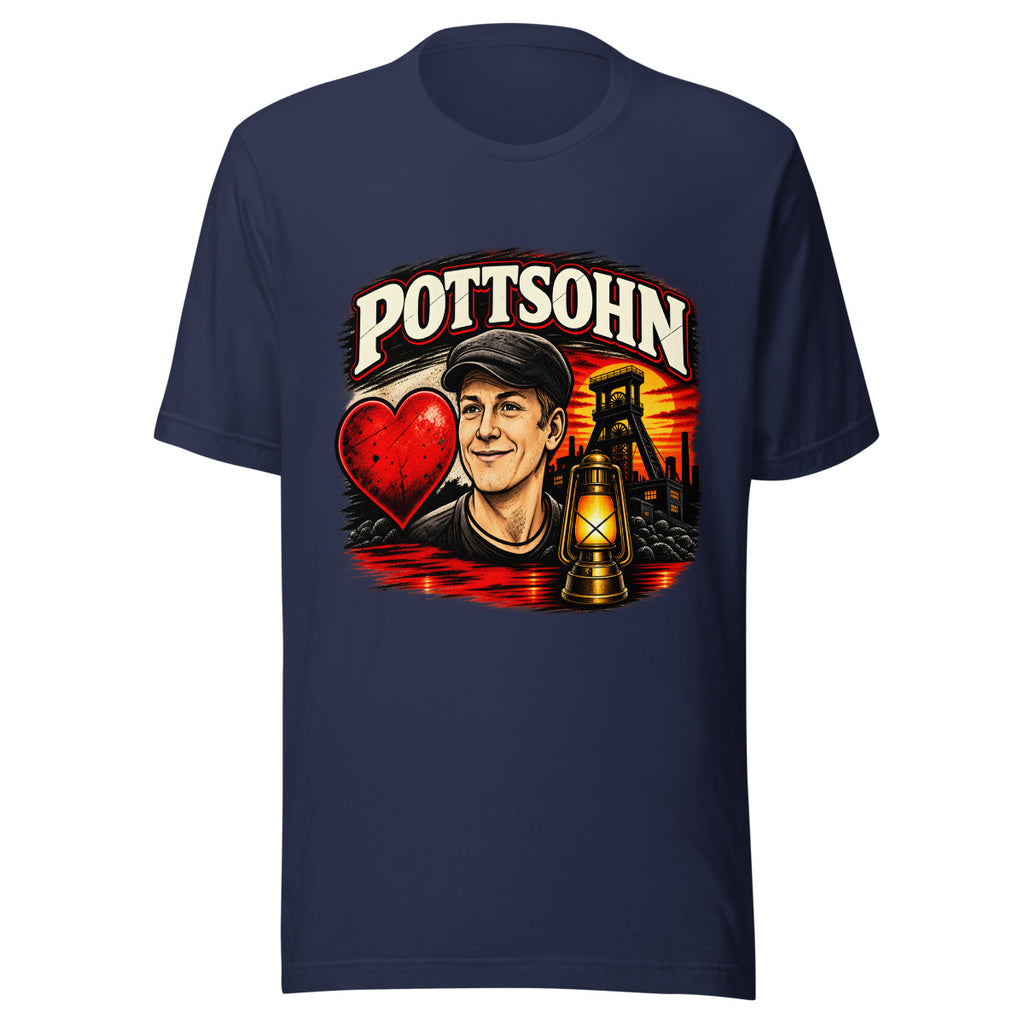 Pottsohn mit Bergmannsmotiv – T-Shirt – großer Frontdruck
