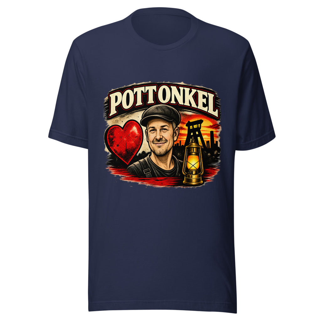 Pottonkel mit Bergmannsmotiv – T-Shirt – großer Frontdruck