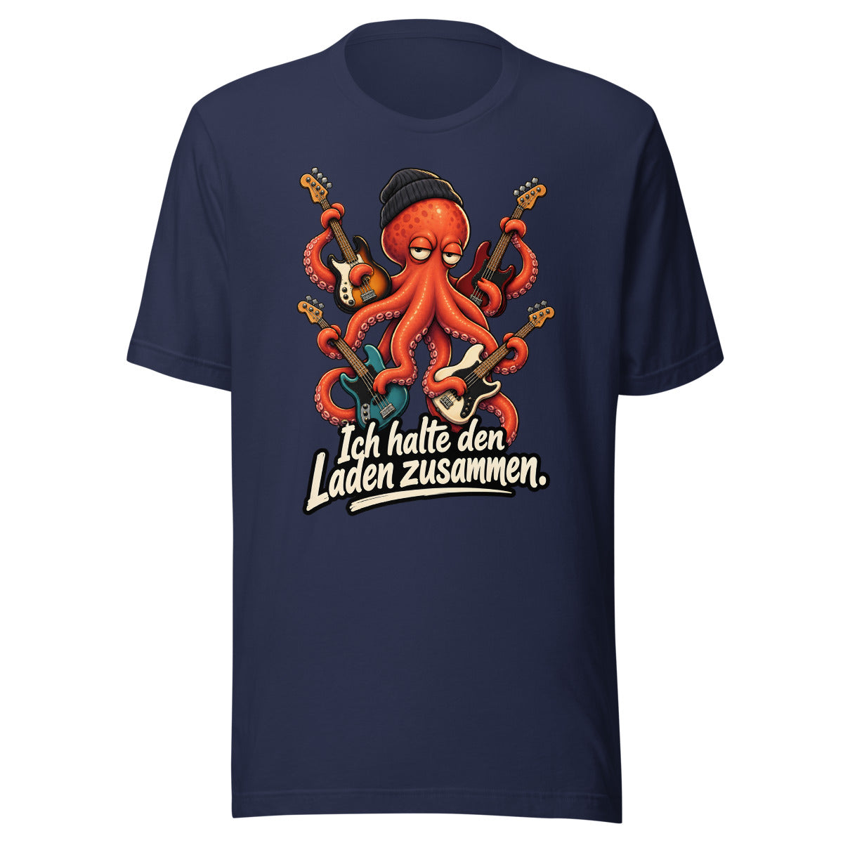 Bass-Krake – T-Shirt – großer Frontdruck