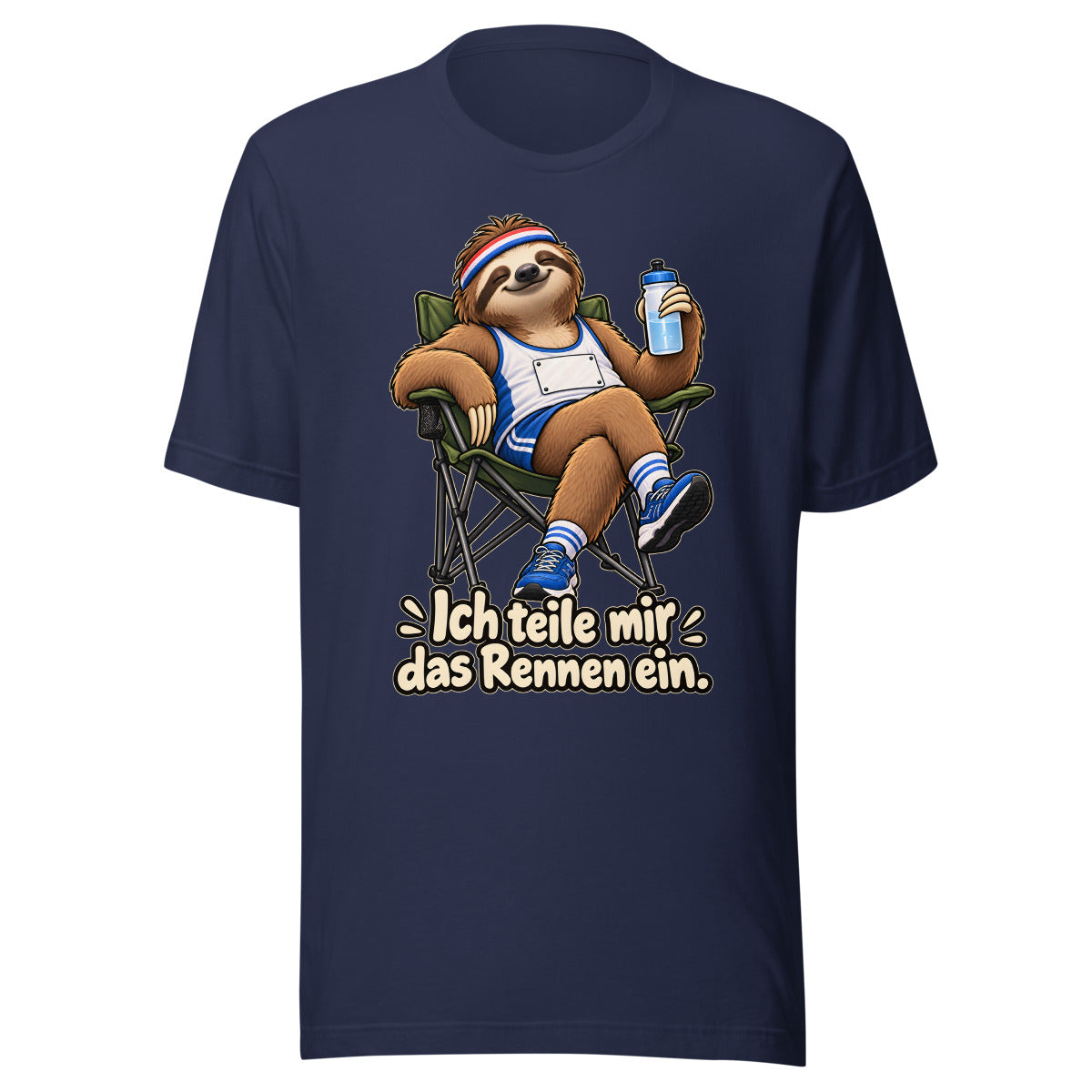 Marathon-Faultier – T-Shirt – großer Frontdruck