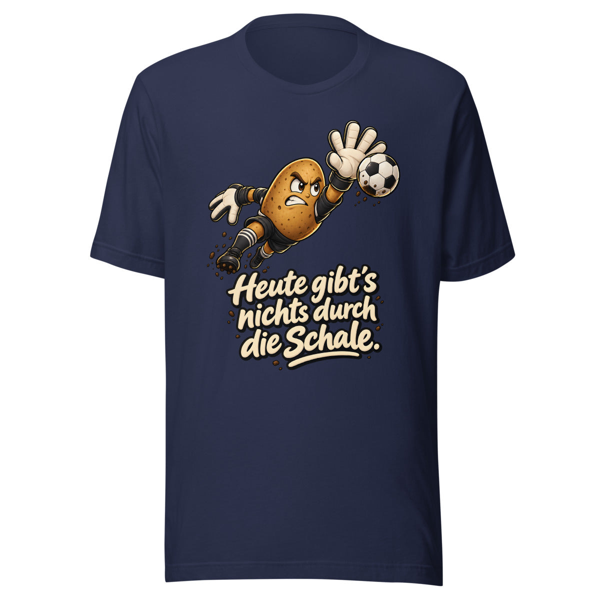 Torwart-Kartoffel – T-Shirt – großer Frontdruck