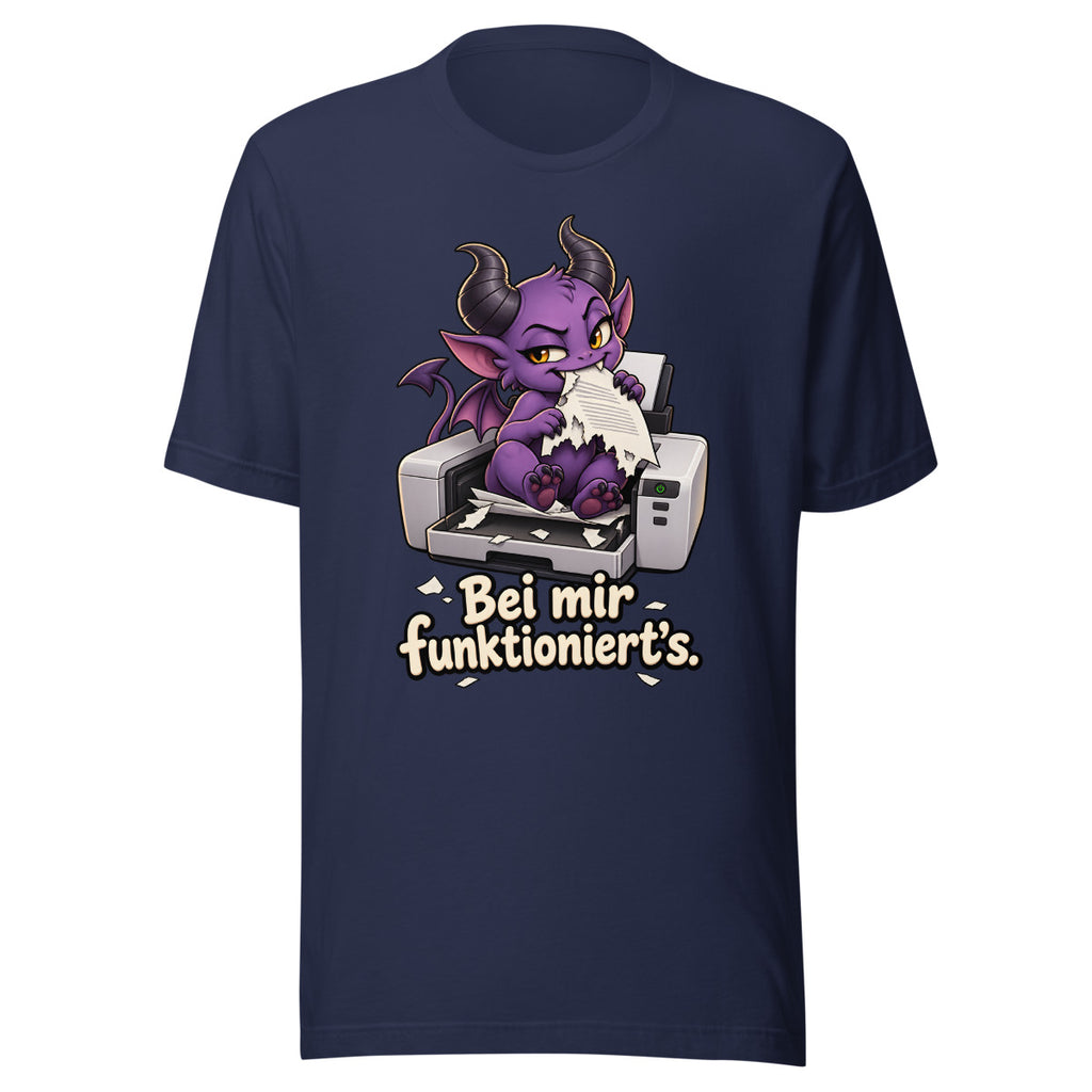 Drucker-Dämon – T-Shirt – großer Frontdruck
