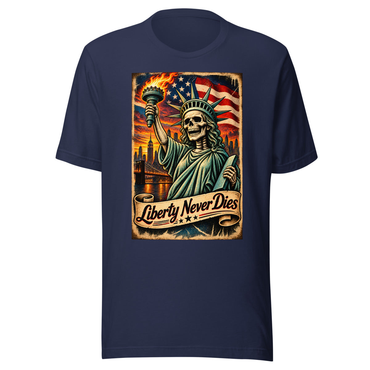 Liberty Never Dies – T-Shirt – großer Frontdruck