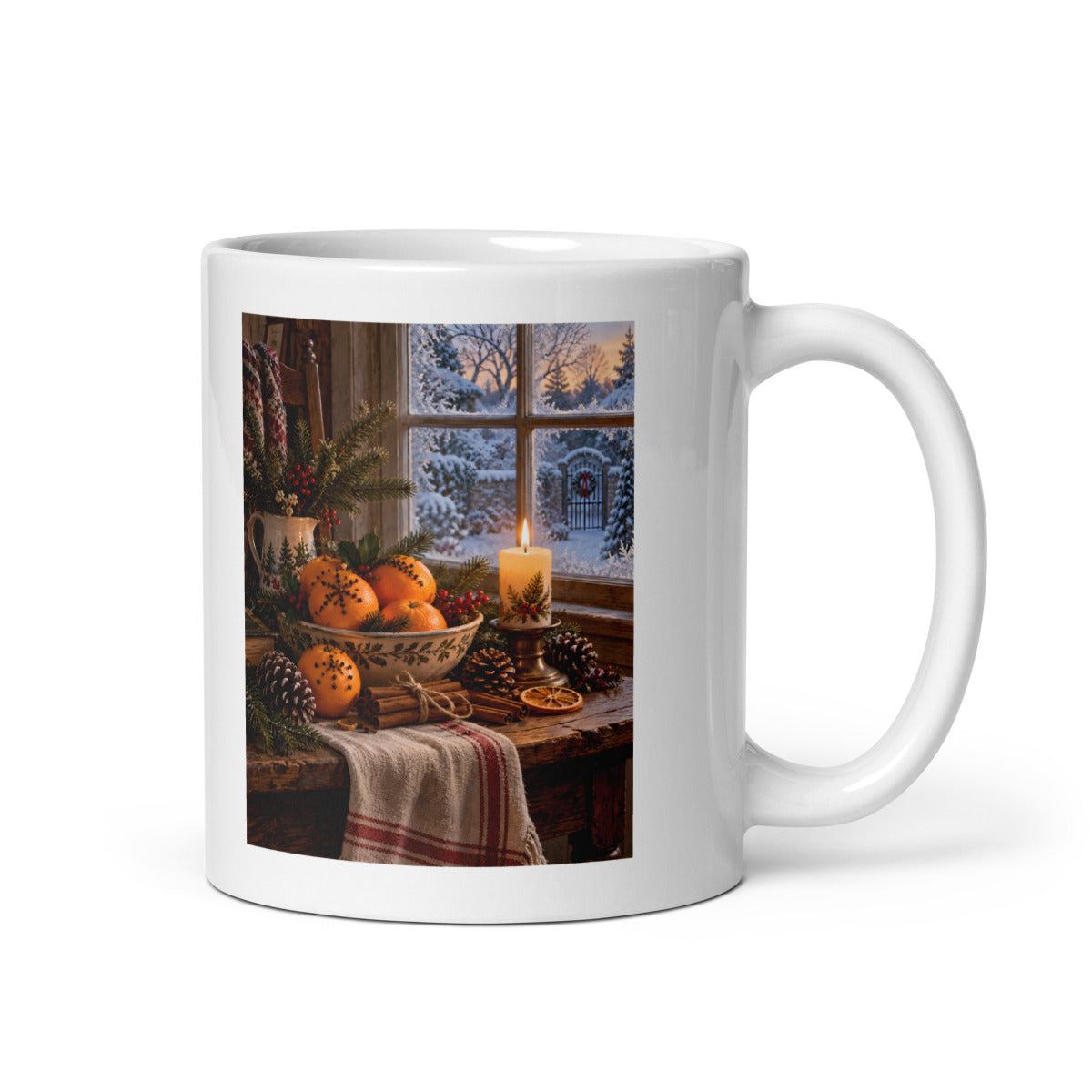 Orangen und Zimt im Kerzenlicht – Tasse 11oz