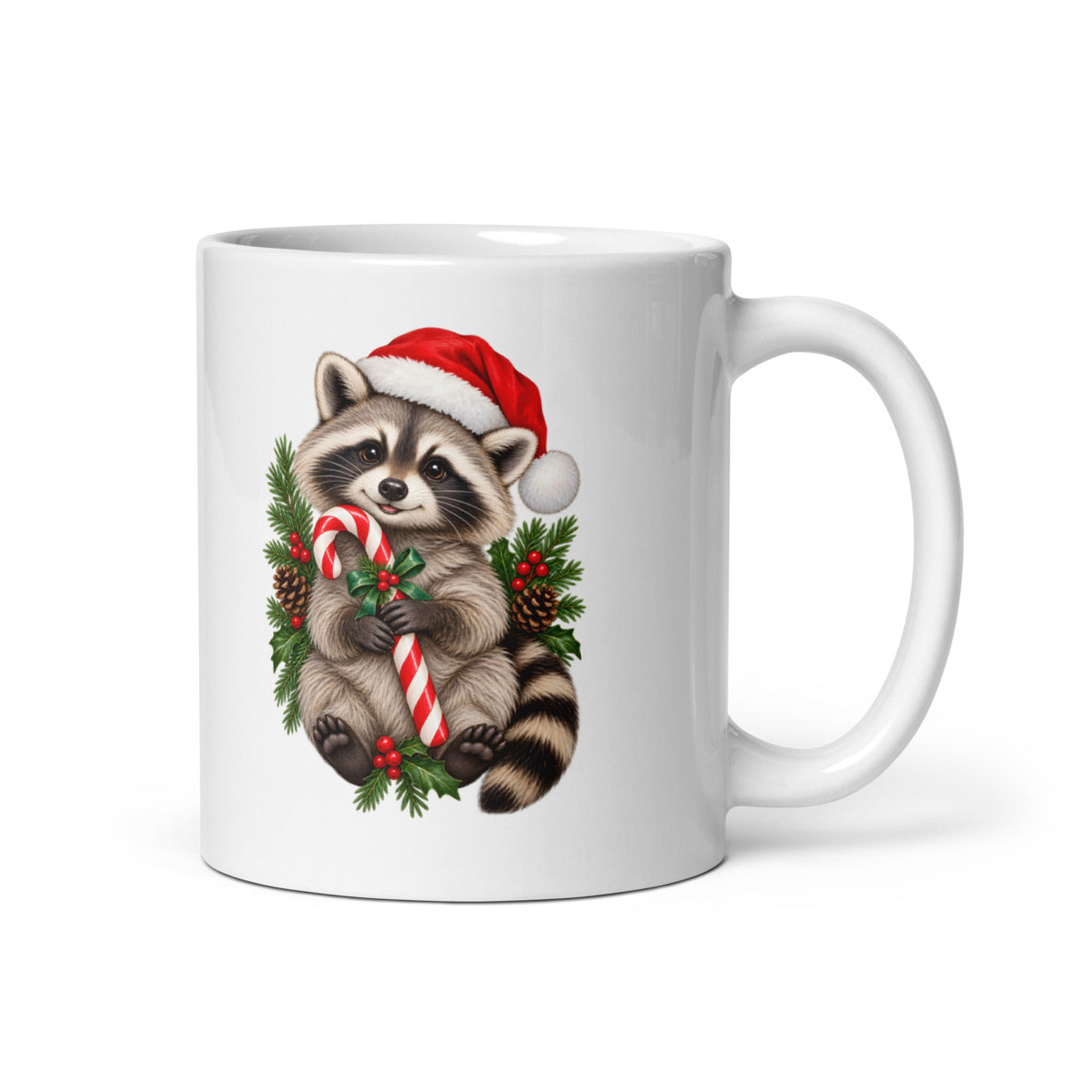 Festlicher Waschbär – Tasse 11oz