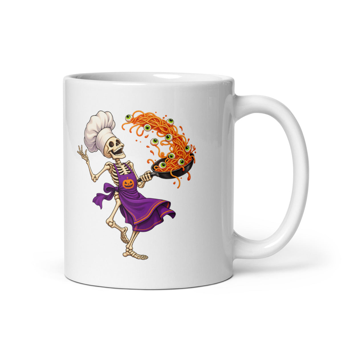 Skelettkoch mit Augenpasta – Tasse 11oz