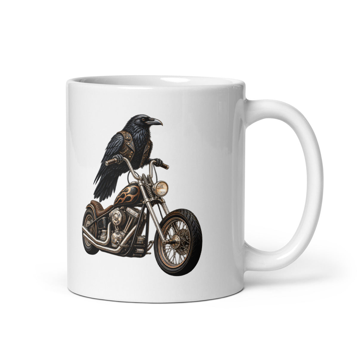 Rabe auf der Maschine – Tasse 11oz