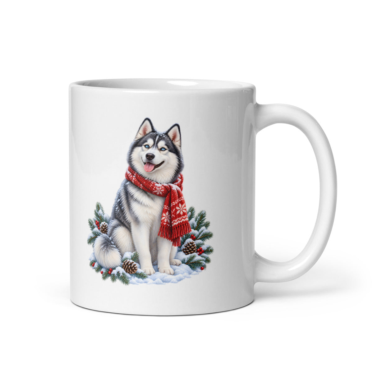 Husky im Winterwind – Tasse 11oz