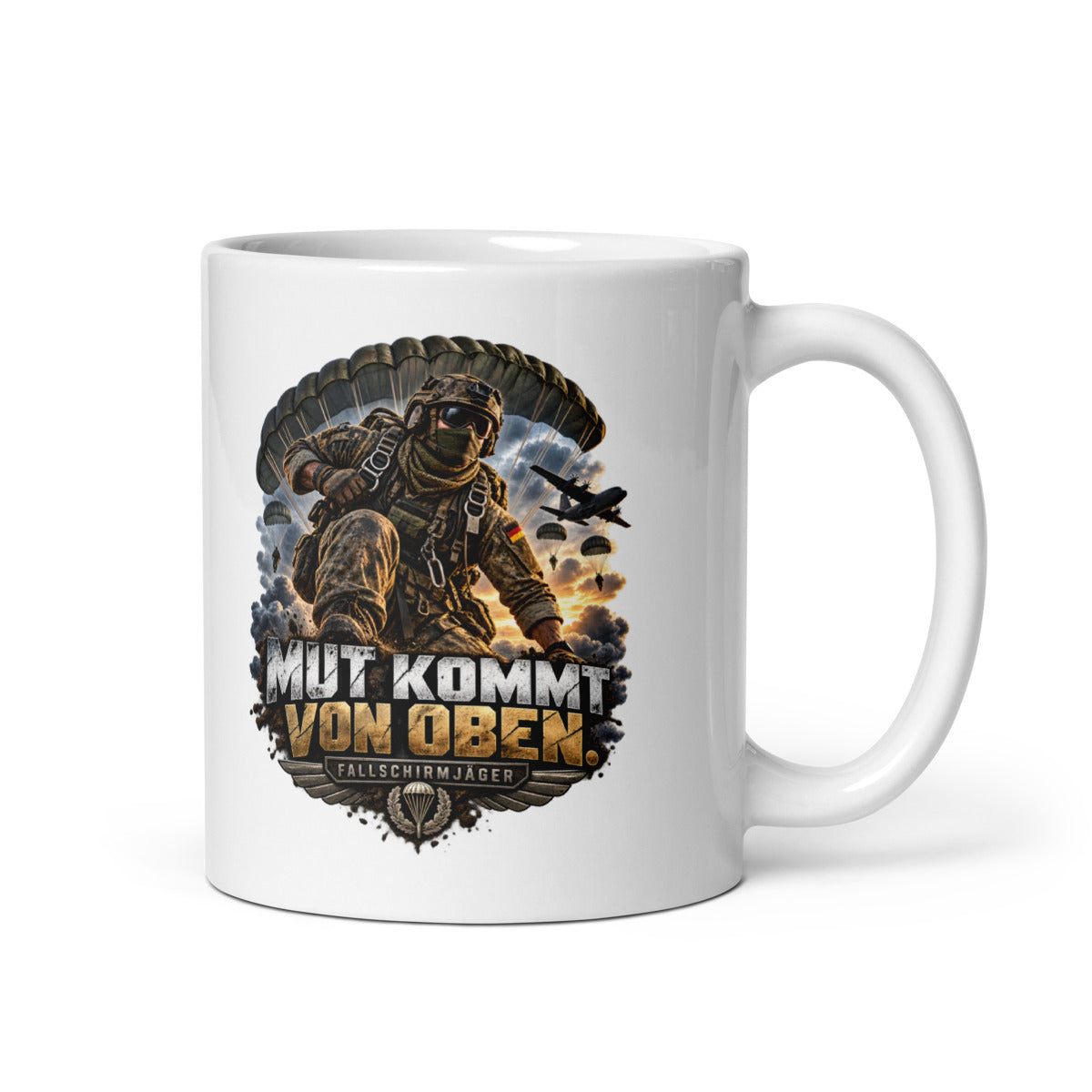 Mut kommt von oben - Fallschirmjäger – Tasse 11oz