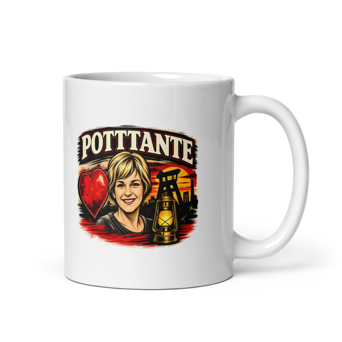 POTTANTE Bergbau Frau mit Laterne – Tasse 11oz