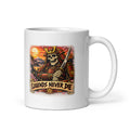 Skelett-Samurai mit Schriftzug "Legends Never Die" – Tasse 11oz