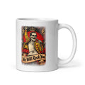 Skelett-Rocksänger mit Krone und Mikrofon – Tasse 11oz