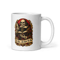 Skelett Shakespeare mit Feder und Buch – Tasse 11oz