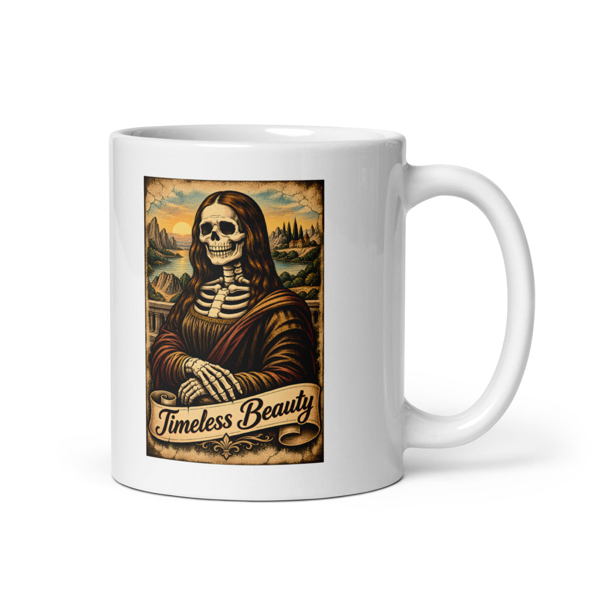 Skelett Mona Lisa - Timeless Beauty – Tasse 11oz